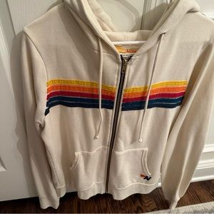 Aviator Nation | Vintage White Hoodie | Worn once like new very soft! | Large